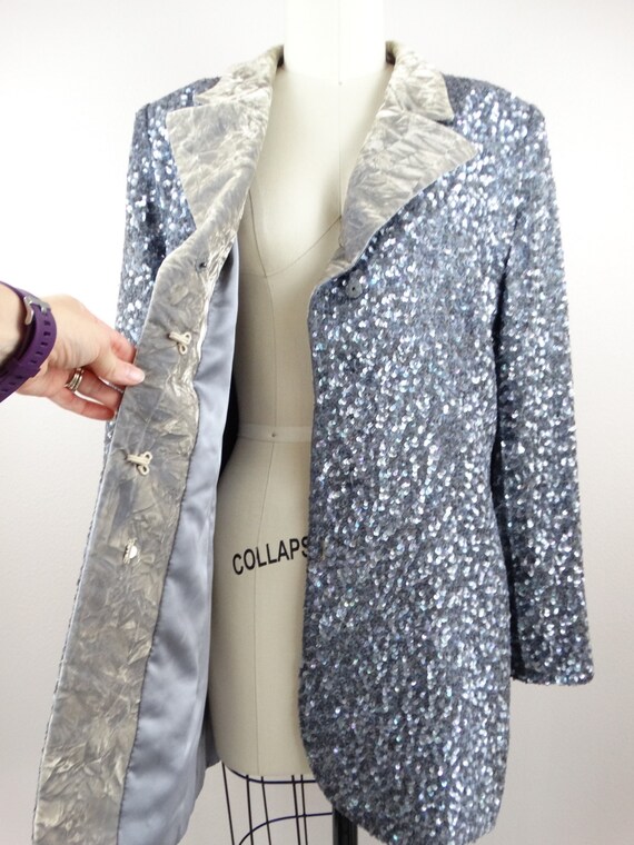 GALANOS All Sequin Couture Blazer // Heavily Embe… - image 3