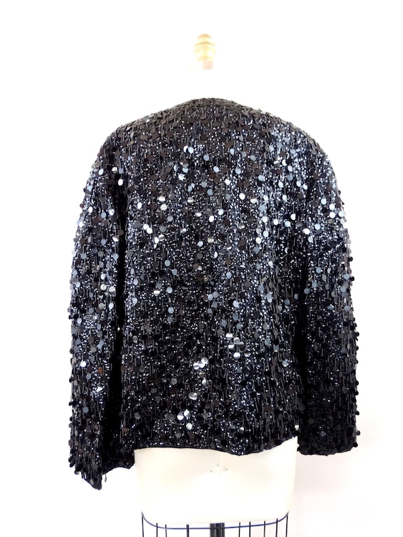 Sequin fringe cardigan sale