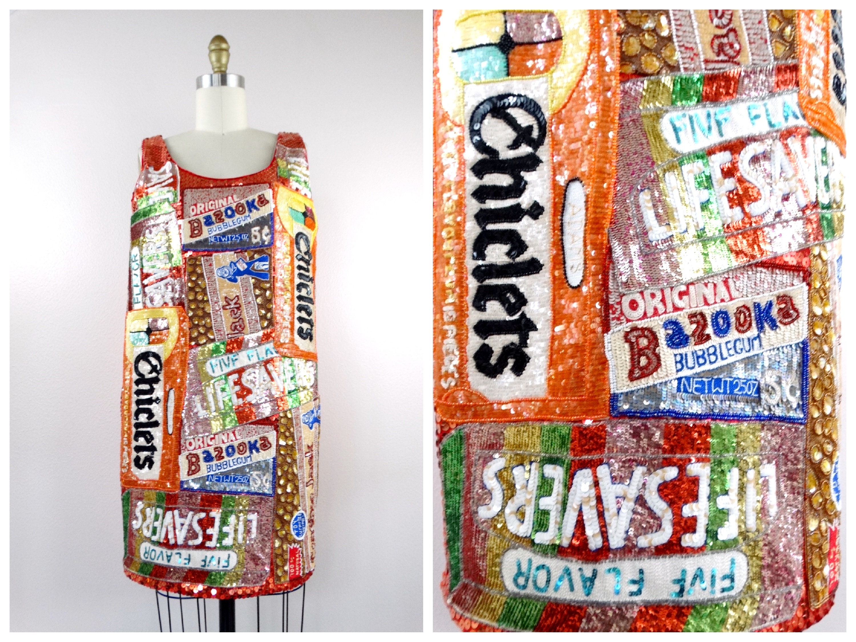 Incredible Edible Sequin Dress / RARE Designer Vintage