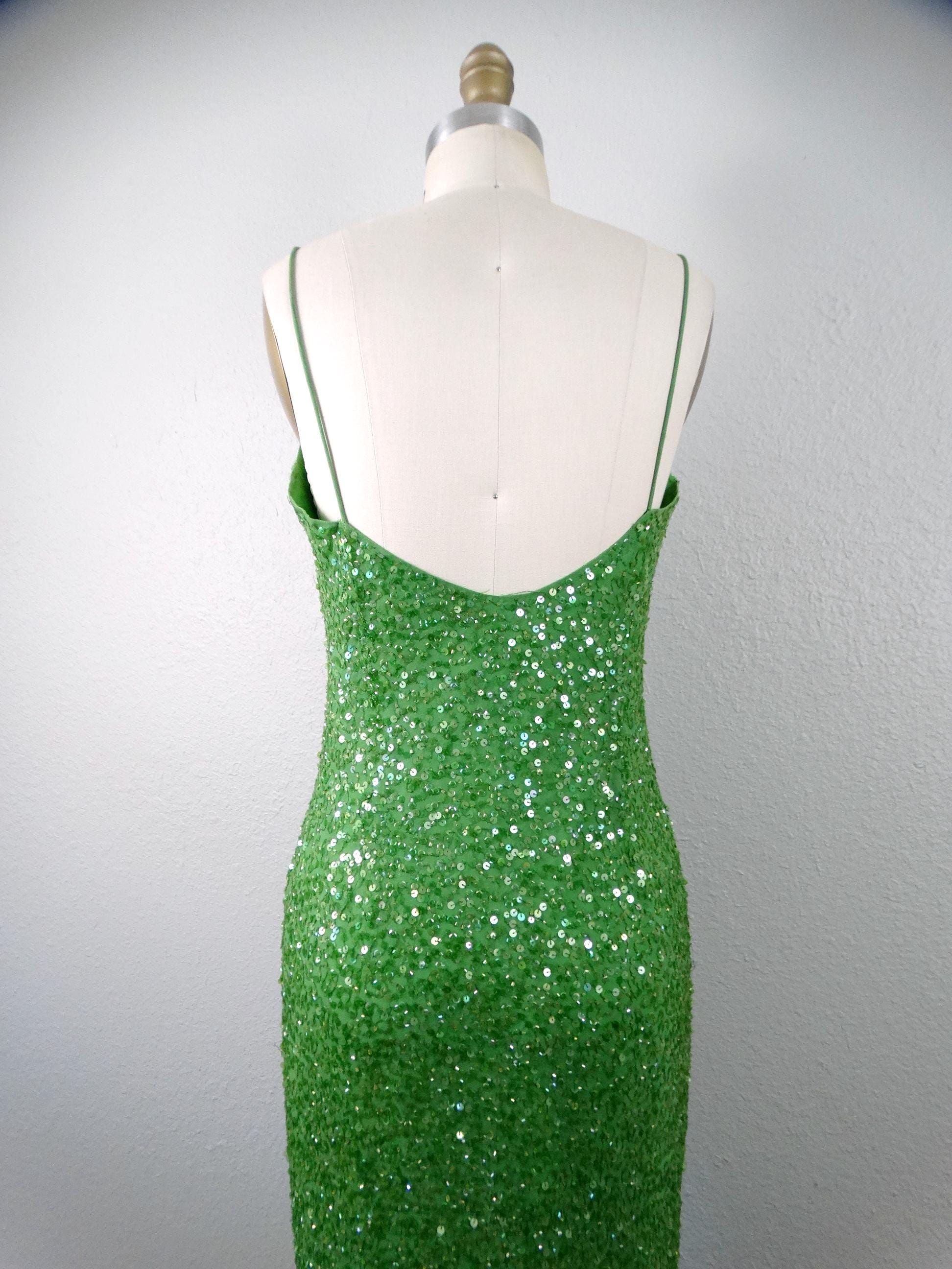 knee length dresses for ladies Aleta Strappy-Back Long Sequin Prom Dress with Train