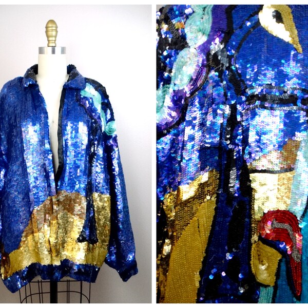 1980s Sequin High Pant & Crop Jacket