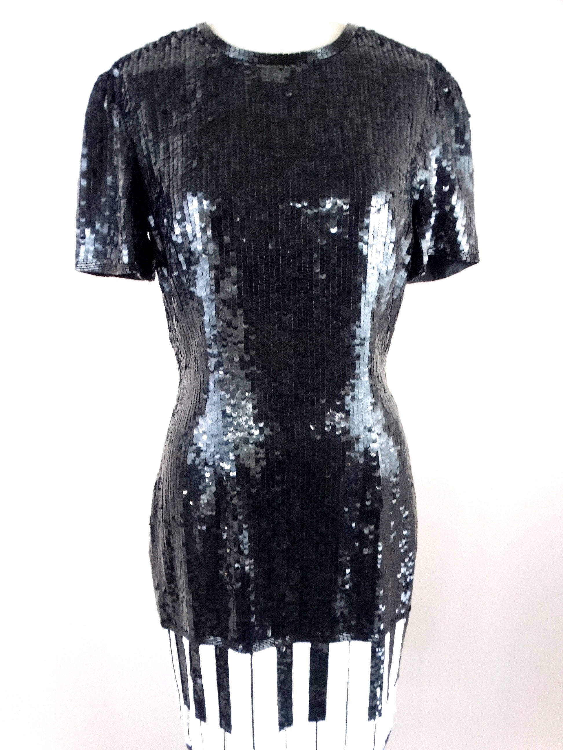 Rockstar Sequined Dress // Music Pop Art Glam Sequined Dress | Etsy