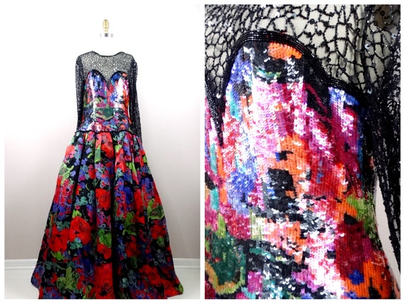 Naeem Khan Beaded Haute Couture Ballgown // Vinta… - image 4