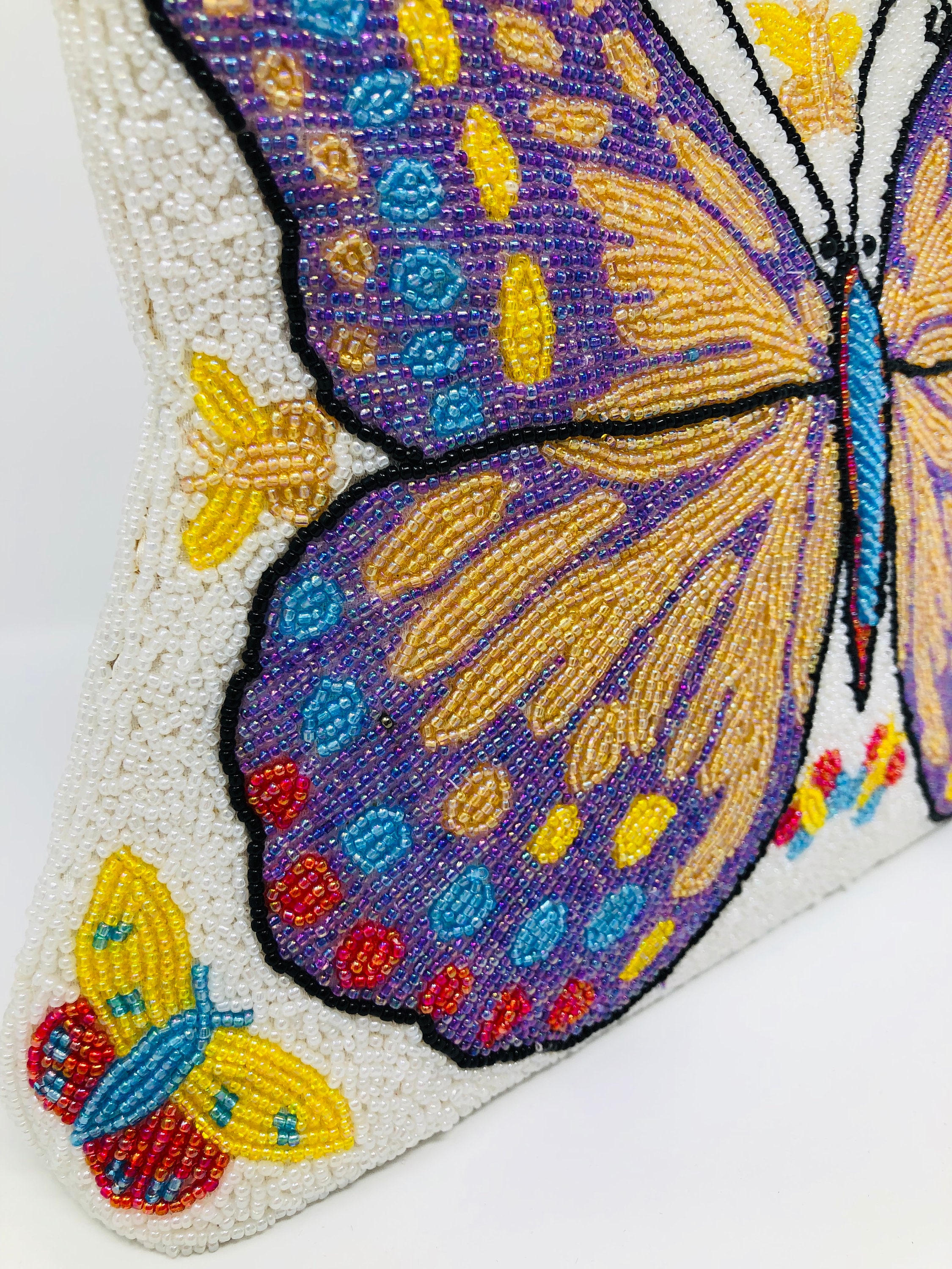 Retro Beaded Butterfly Purse // Fully Beaded Novelty Bag // Etsy Denmark