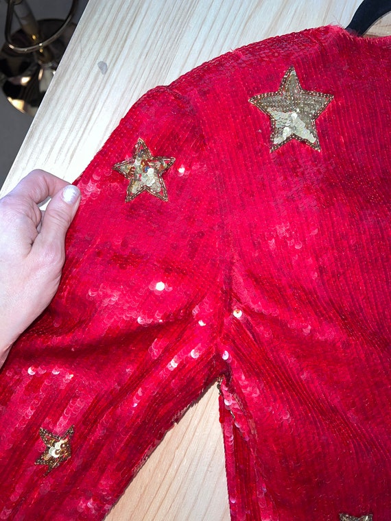 LILLIE RUBIN Sequined Beaded Jacket Top & Skirt /… - image 10