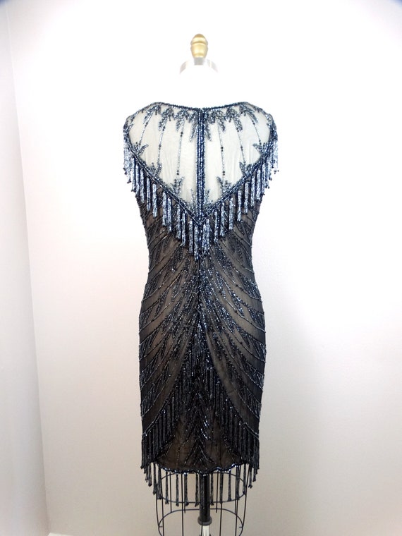 Bob Mackie Fringe Beaded Mini Dress // Designer C… - image 6