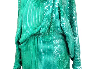 green emerald velvet dress Neon Green Sequin Dress  LaliSimone