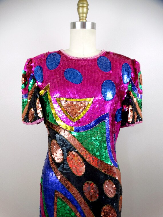 purple green and gold sequin dress Mardi Gras Sequin Sleeve Tier Dress, Purple – Fleurty Girl main image 1