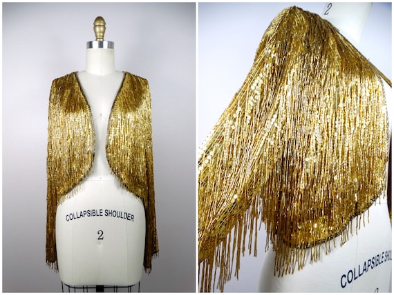 Black Beaded Bolero (Medium) 