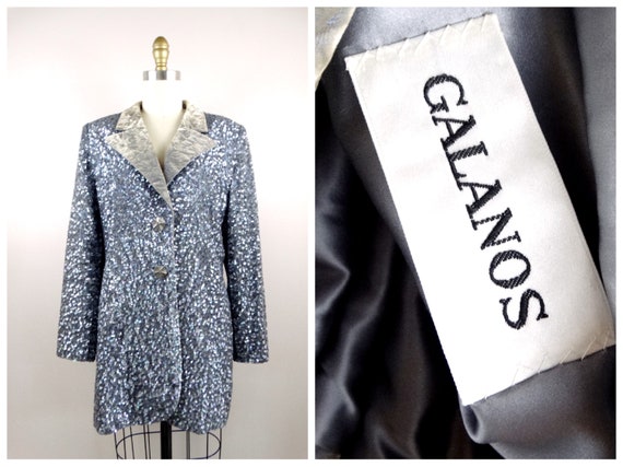 GALANOS All Sequin Couture Blazer // Heavily Embe… - image 5