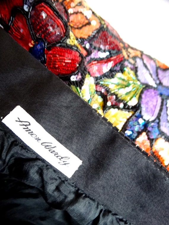 RARE Couture Designer Beaded Skirt // Vintage Seq… - image 7