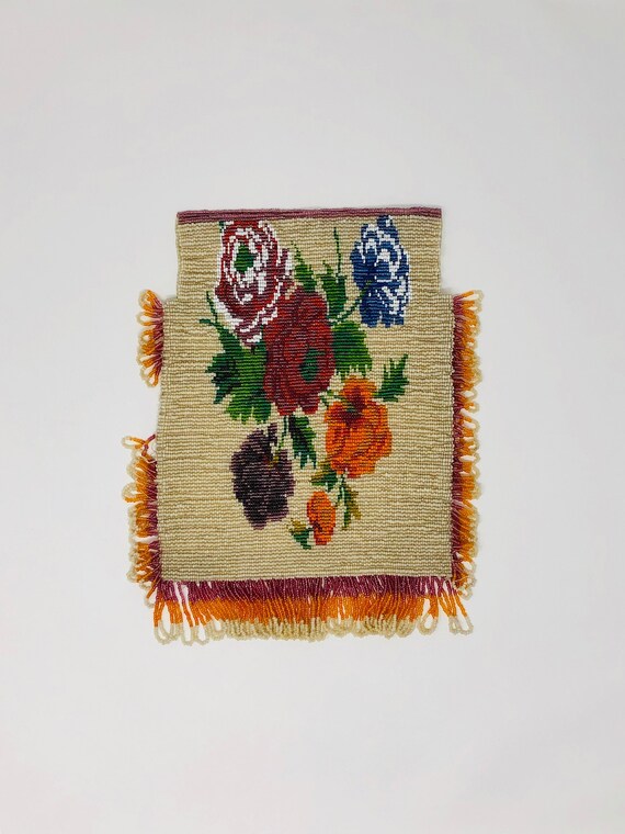 20’s Art Deco Beaded Bag // Floral Flapper Beaded