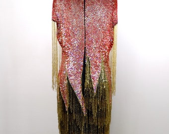 fitted lace wedding dress MISSCHEN Women's 1920s Art Deco Fringed Sequin Dress Gatsby Costume Dress  with Sleeve YLS018, Burgundy Gold, X-Large : Amazon.ca: Clothing, Shoes &  Accessories main image 1