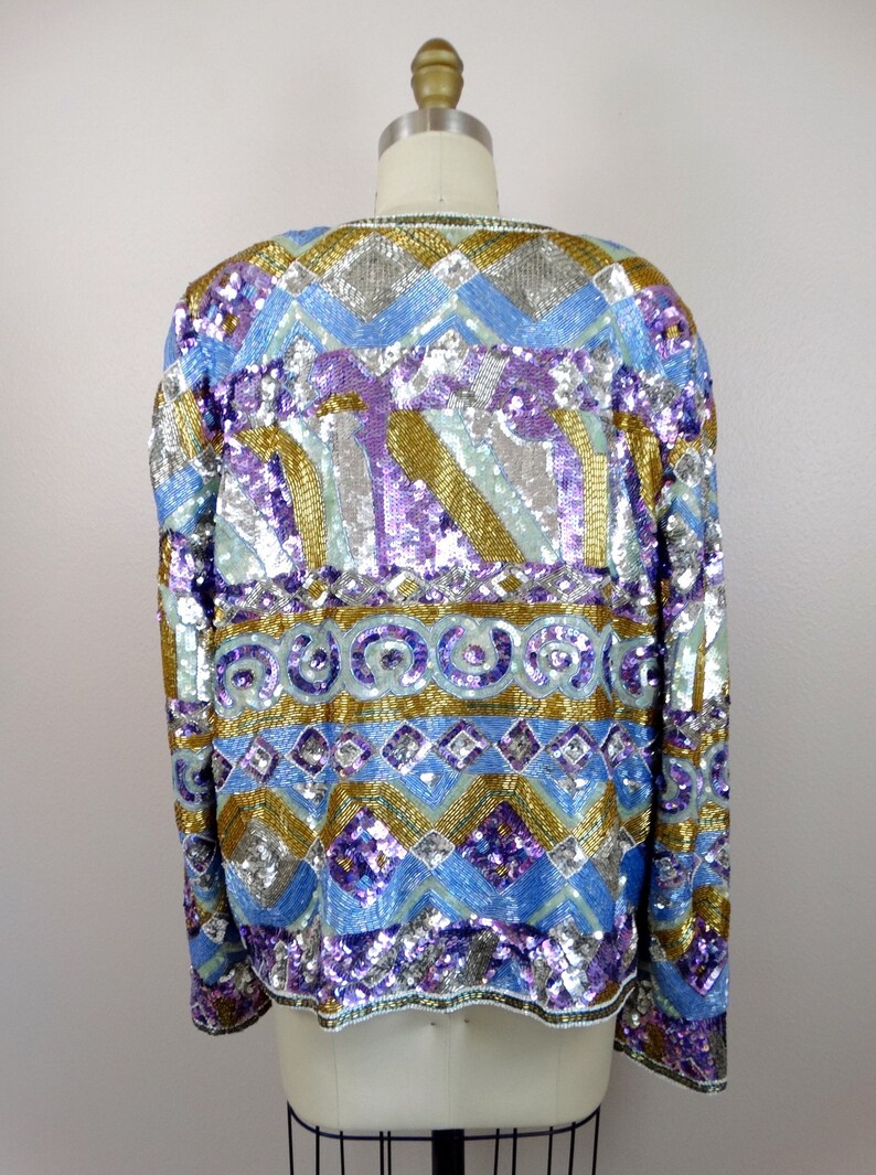 HEAVY Beaded Sequined Blazer // HEAVILY Sequined Jacket // - Etsy Australia