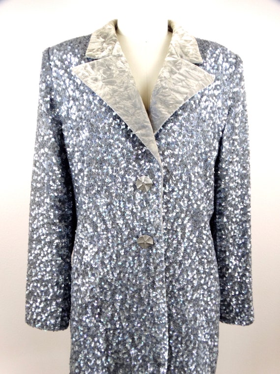 GALANOS All Sequin Couture Blazer // Heavily Embe… - image 2