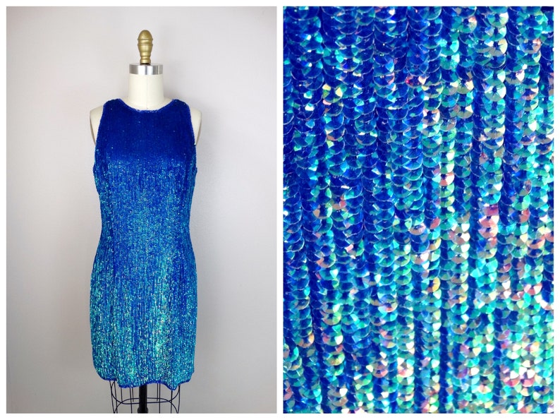 color changing sequin dress