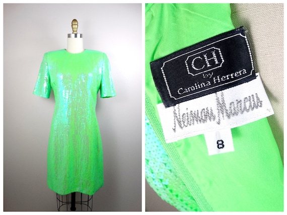 lime green sequin dress