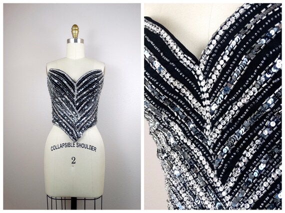 rhinestone covered bustier