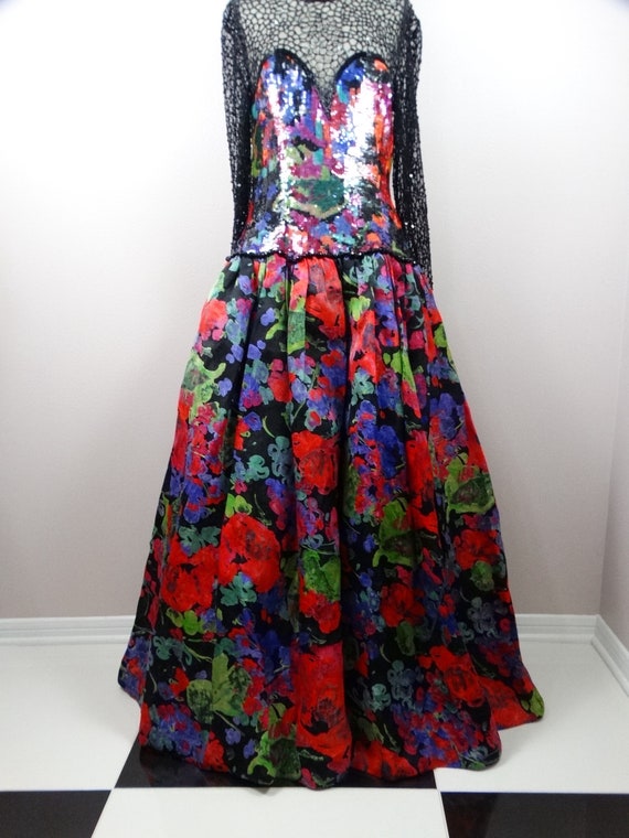 Naeem Khan Beaded Haute Couture Ballgown // Vinta… - image 3