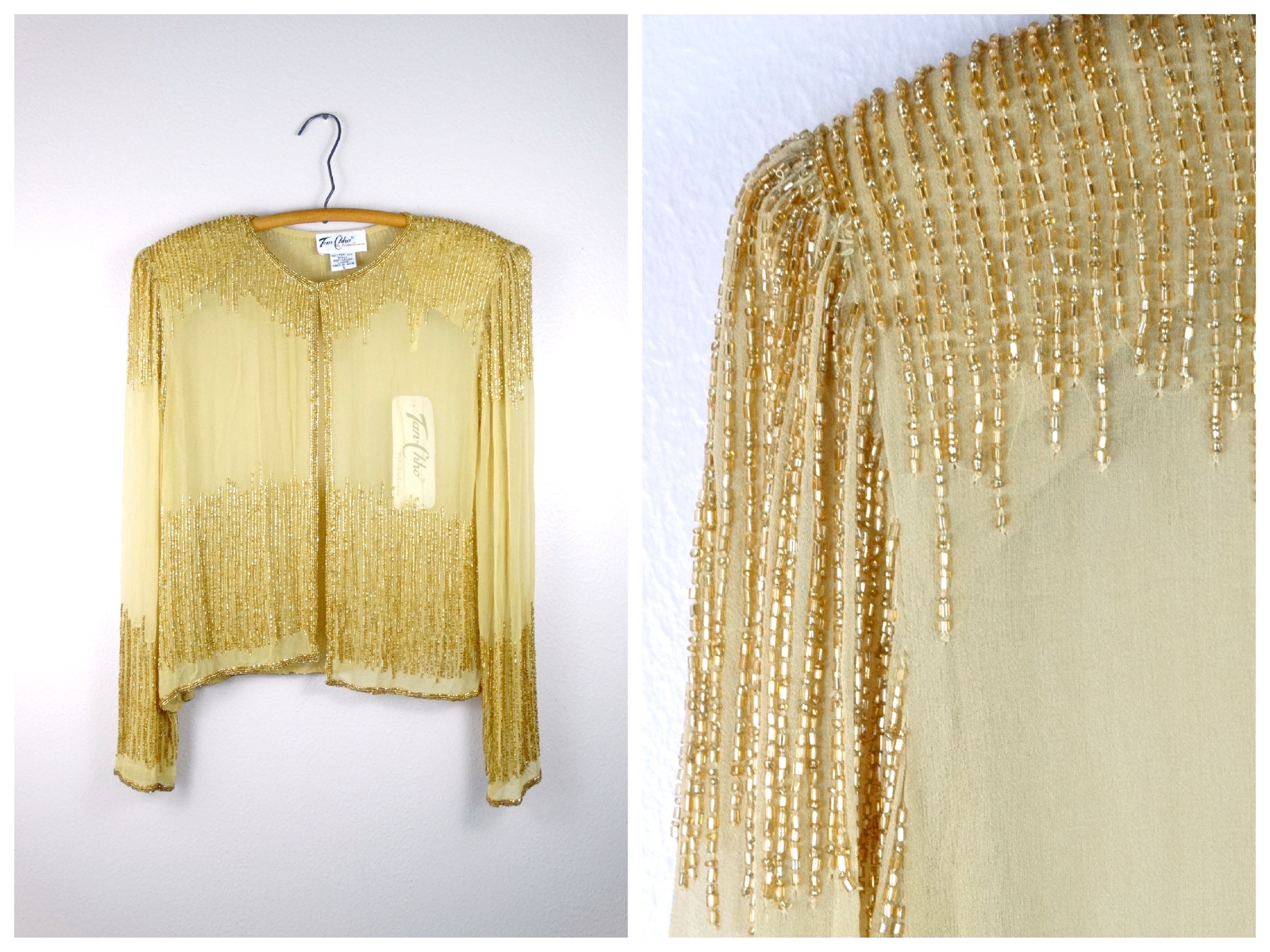 sheer gold jacket