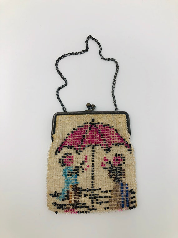Children's Beaded Novelty Art Deco Bag // Small G… - image 4