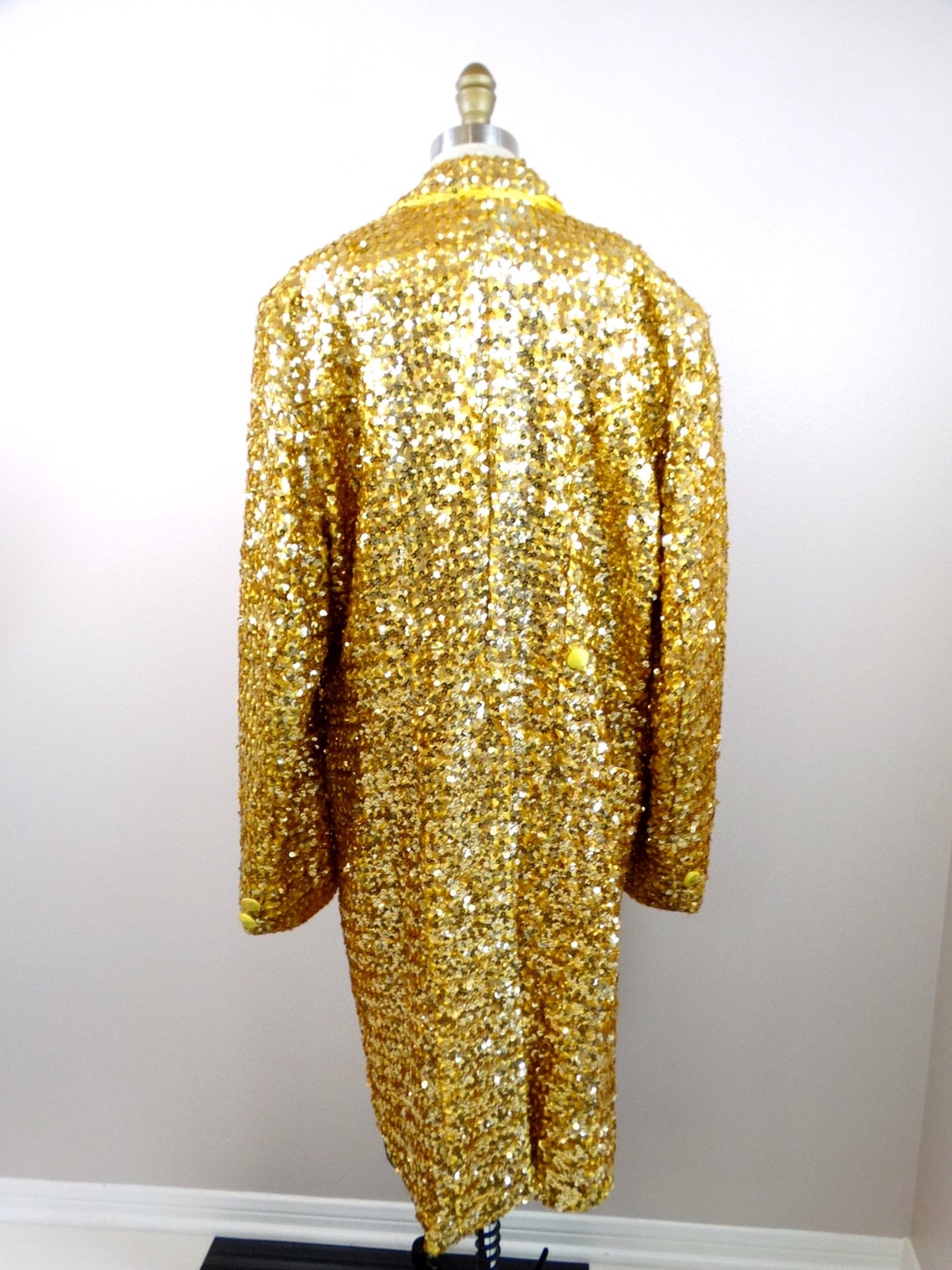 Ringmaster Sequin Embellished Coat // Gold Sequined Costume Etsy