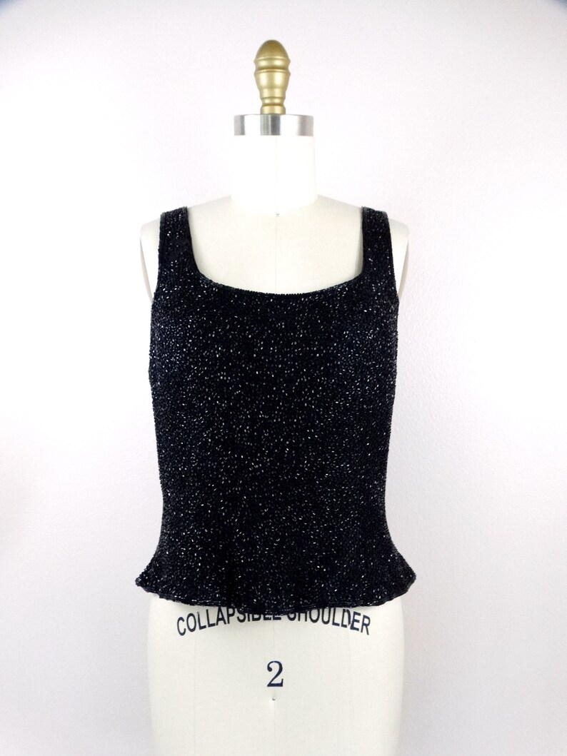 Heavy Beaded Top Jacket by Cache Heavily Embellished Fully Beaded Top and Matching Jacket SM