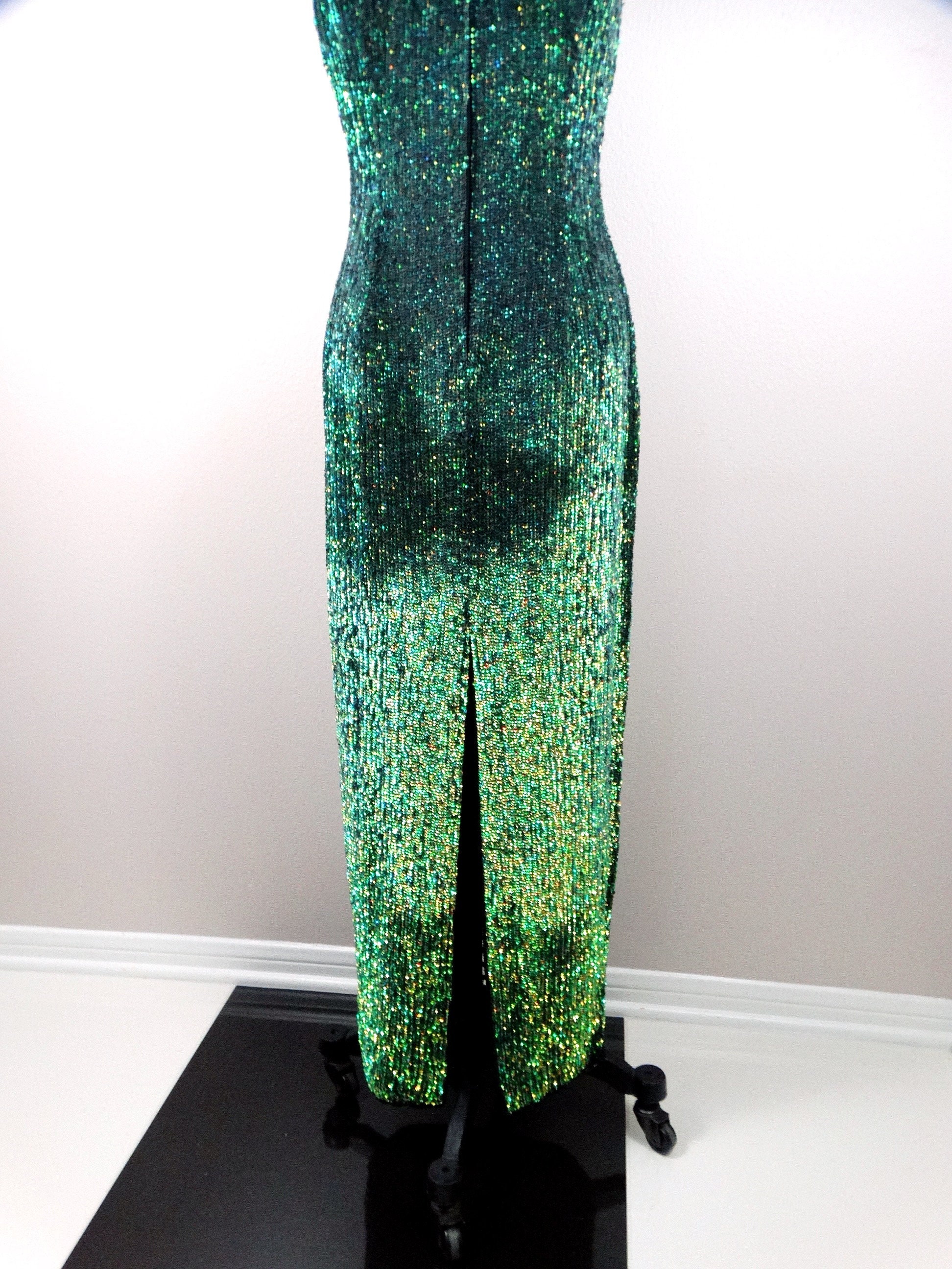 slim fit dress slacks Long Glitter Prom Dress with Empire Waist main image 0