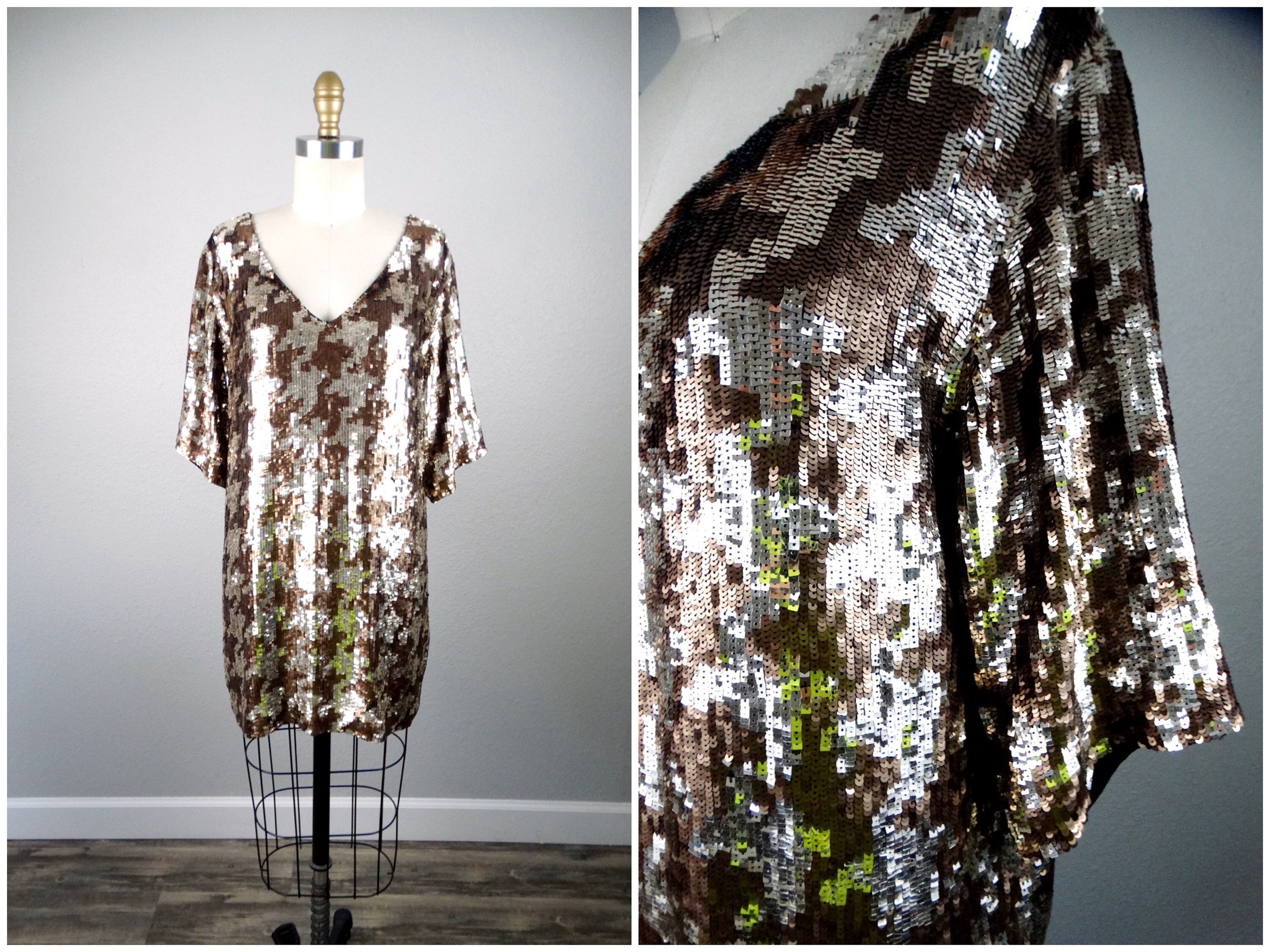 Taylor Sequin Shirt Dress - Etsy