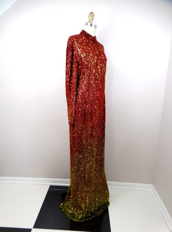 Naeem Khan Ombré Beaded Sequin Gown // Vintage Co… - image 7