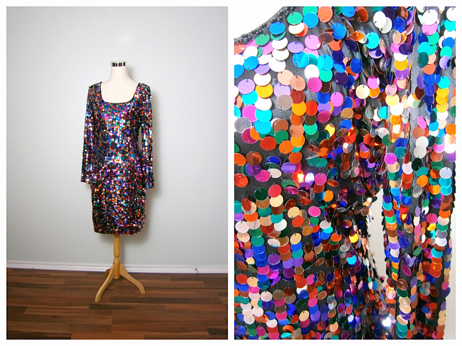 large sequin dress