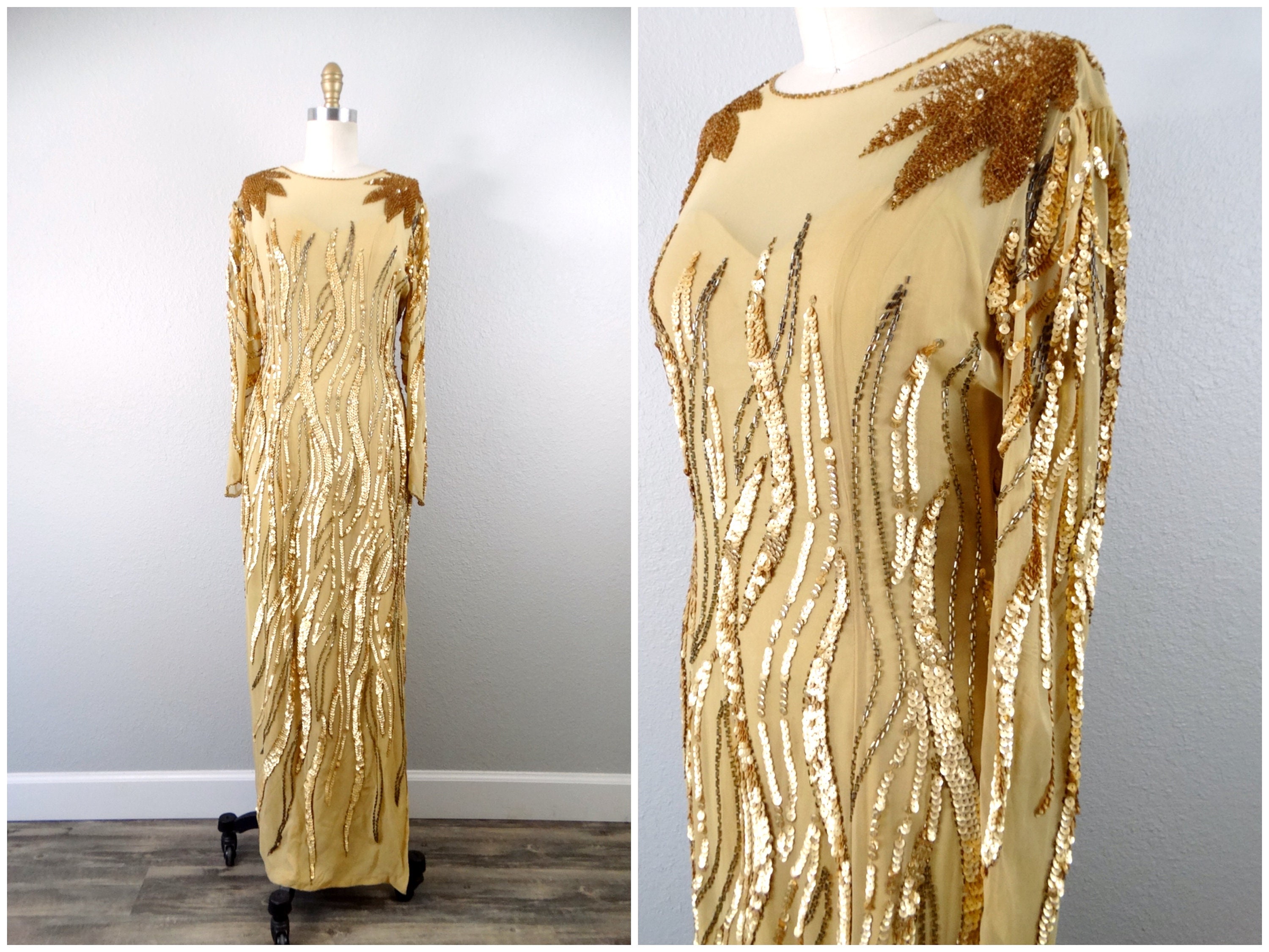 slim fit dress slacks Sail To Sable x Style Charade Anne Sequin Maxi in Gold – THE LUCKY KNOT main image 1