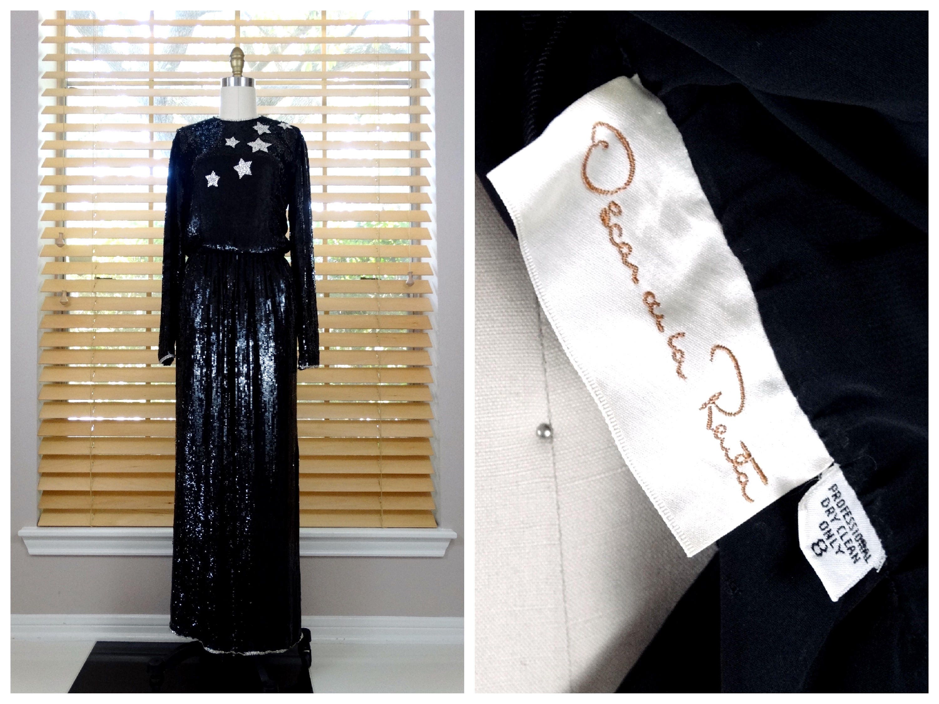 Oscar de la Renta★素敵!Black/Sequin Detail Sleeveless Dress NWT Oscar de la Renta Black/Sequin Detail Sleeveless Sweater