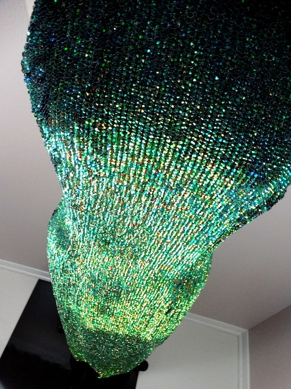 Color Changing Sequined Gown / Iridescent Chamele… - image 5