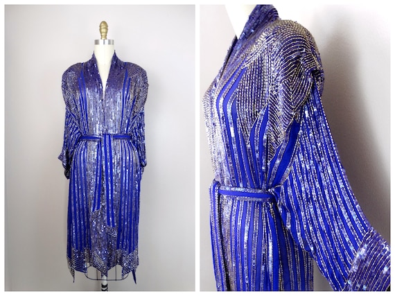 Embellished top duster coat