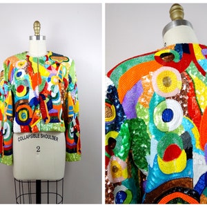 Jeanette Kastenberg-jas met lovertjes | Vintage bolero met kralen, Robert Delaunay Art