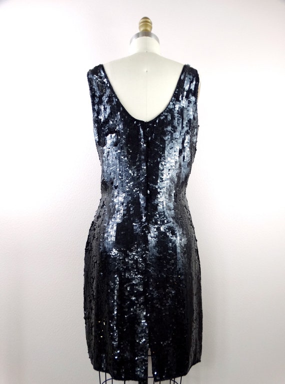 S/M Pop Art Glam Sequin Dress / RARE Abstract Seq… - image 4