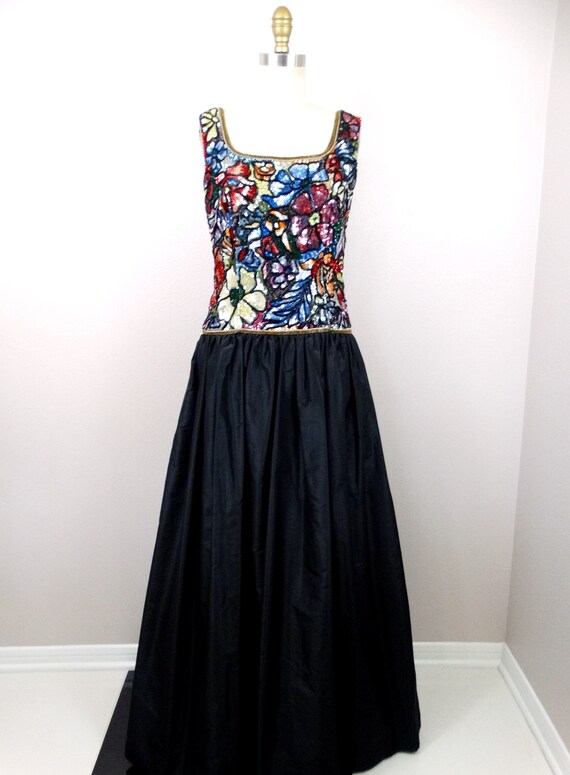 VTG Hand Beaded Haute Couture Ballgown // Vintage… - image 2