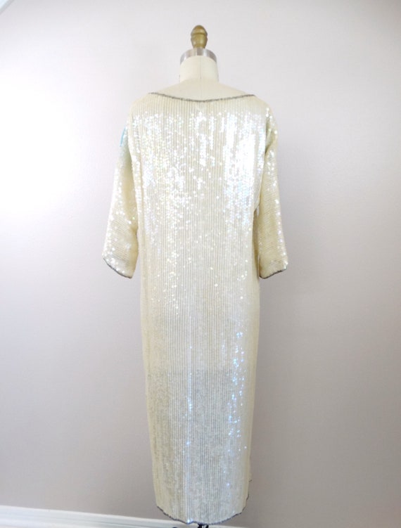 RARE Bright Beaded Iridescent Sequined Dress / Sk… - image 4