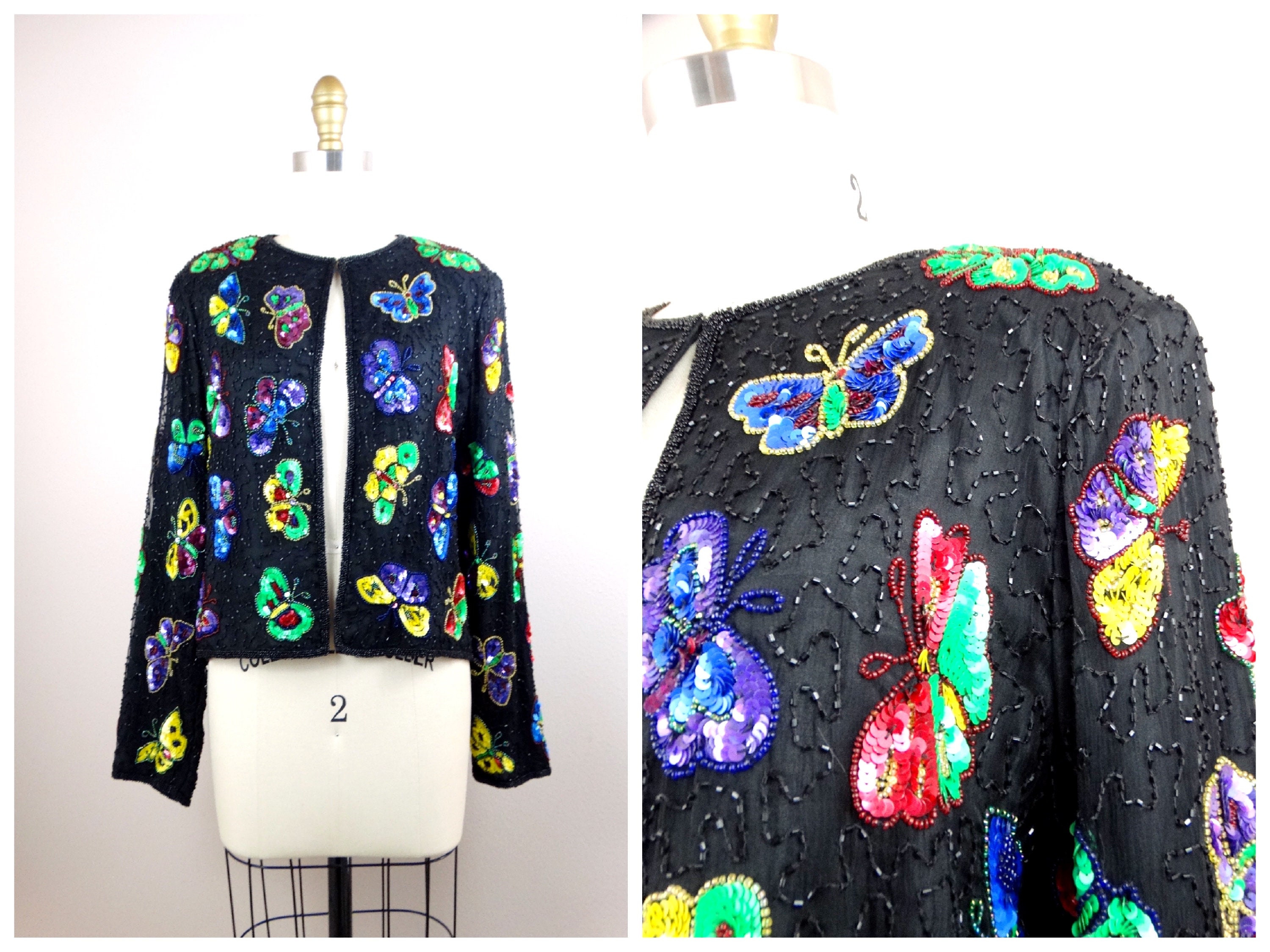 Bright Butterfly Sequin Cardigan 