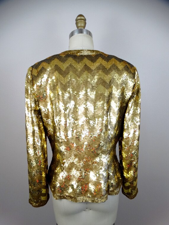 80s Fancy Fully Sequined Open Top // Sparkly 1980… - image 5