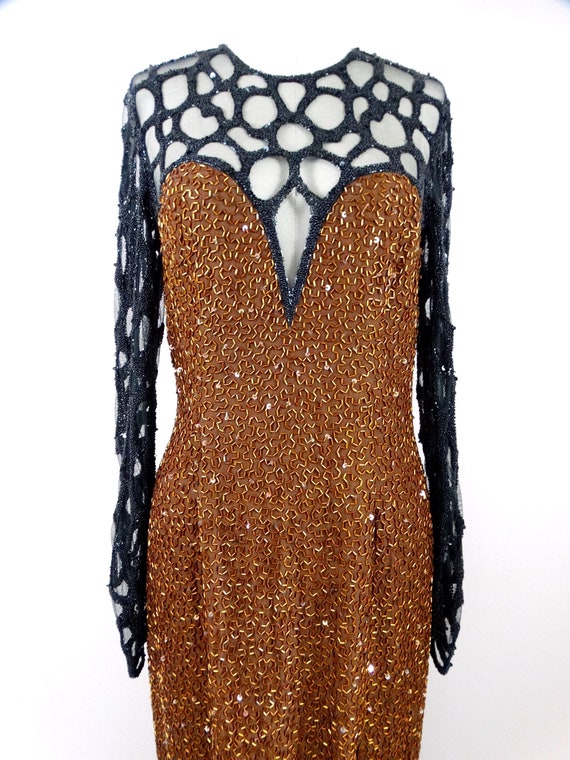 Naeem Khan Beaded Gown // Couture Embellished Ful… - image 2