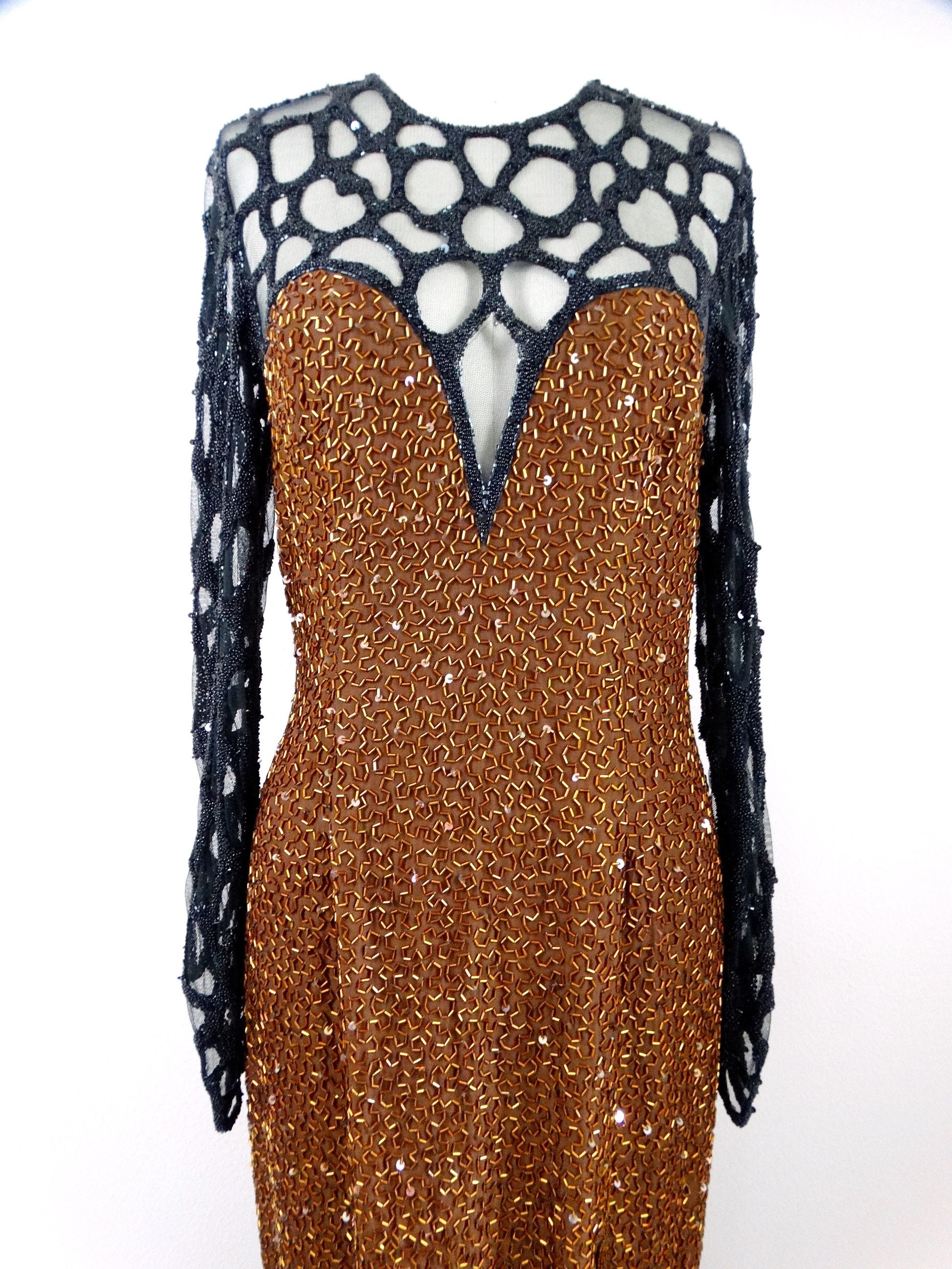 naeem khan beaded dress FLORAL BEADED SWEETHEART FIT-AND-FLARE GOWN main image 1