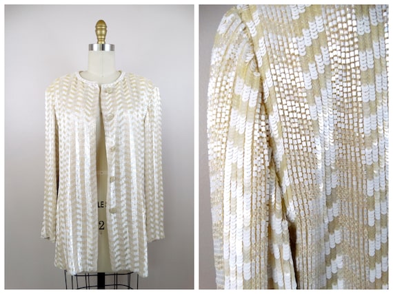 Cream Beaded Jacket