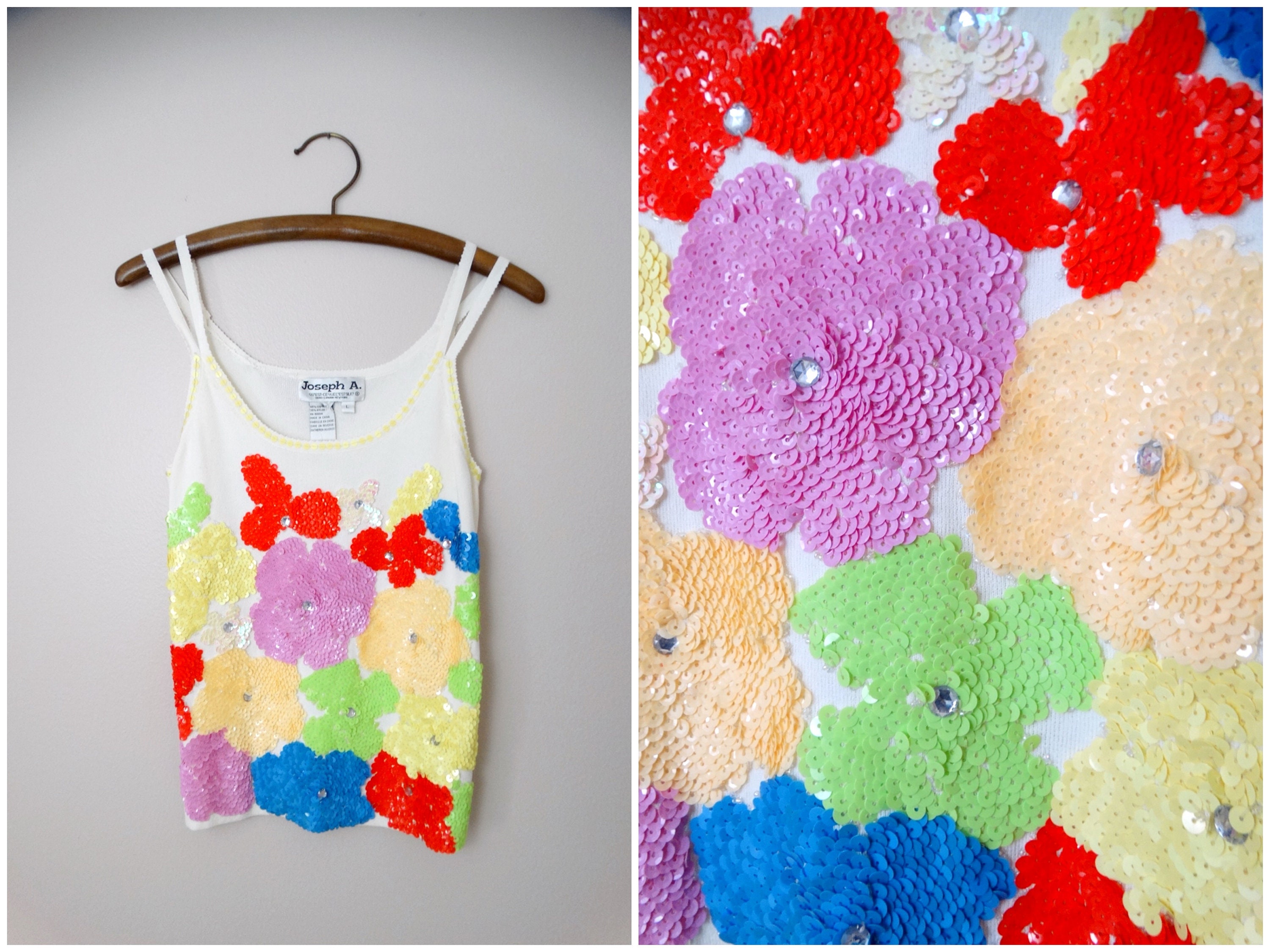 トップス THEREDTHREAD S fur sequins camisole THEREDTHREAD / ザレッドスレッド】S fur sequins camisole