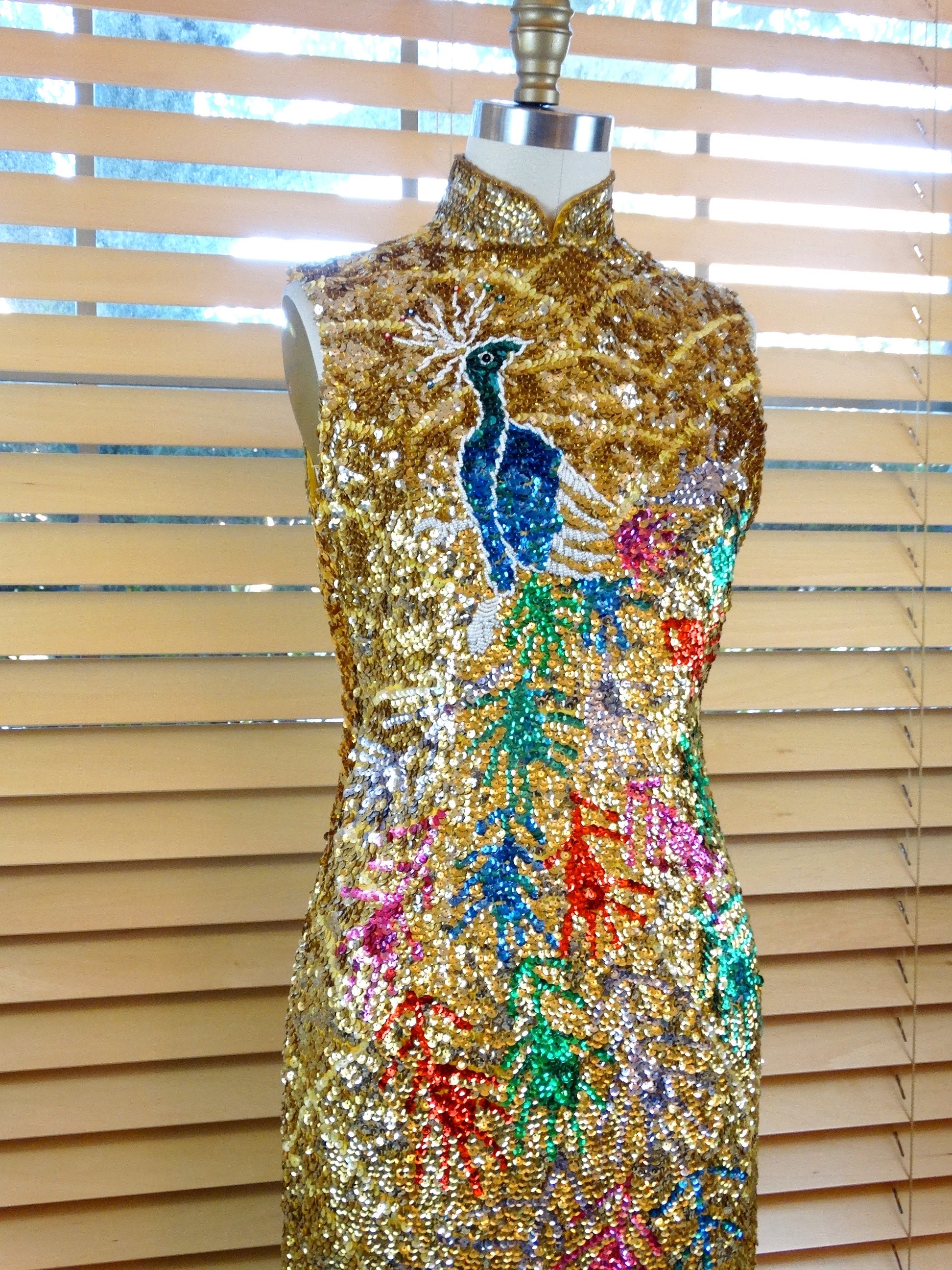 gold sequin one piece