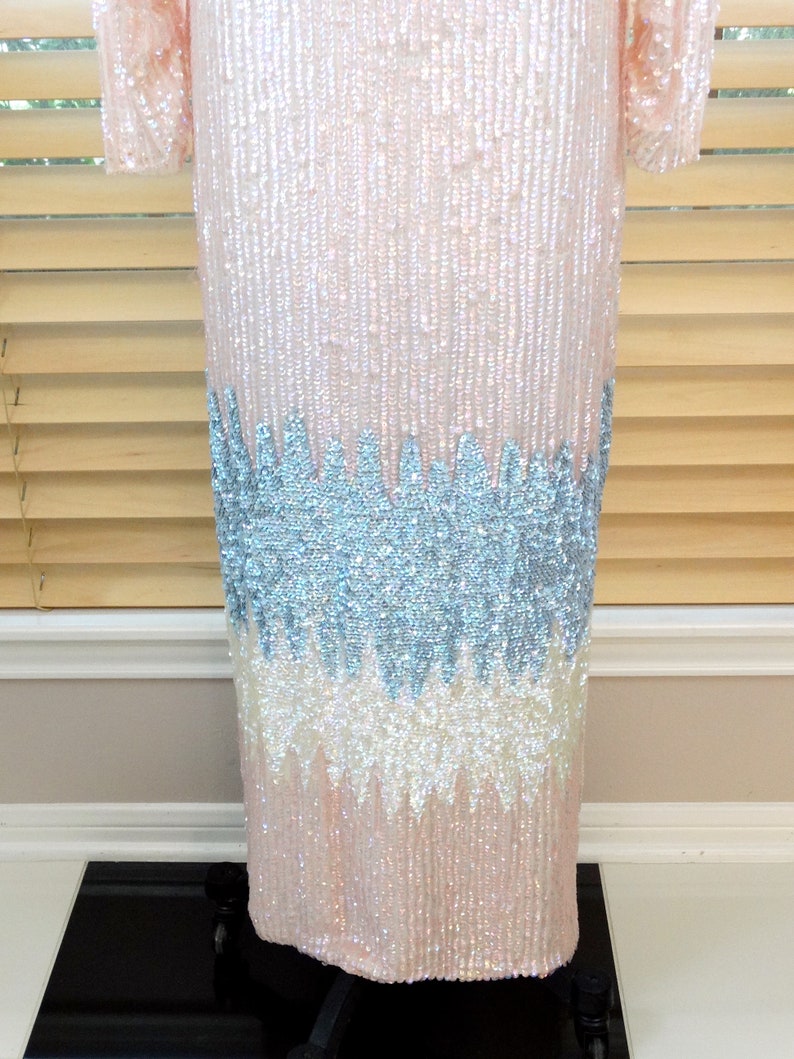 iridescent sequin gown