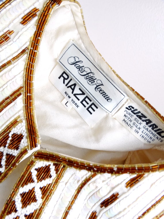 Naeem Khan RIAZEE Couture Beaded Jacket // HEAVY … - image 10