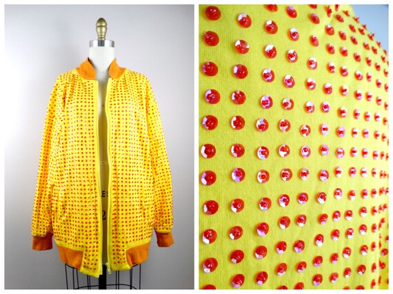 Red and hotsell yellow bomber jacket