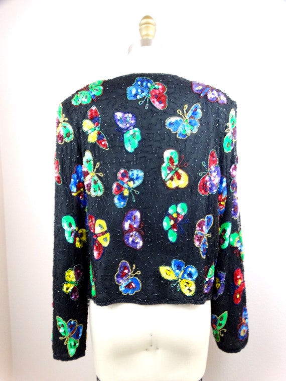 Bright Butterfly Sequin Cardigan 
